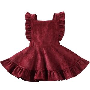 Burgundy Ruffle Dress